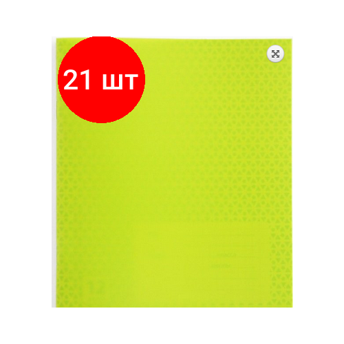 Комплект 21 шт, Тетрадь школьная №1 School (А5, 12 листов, клетка)