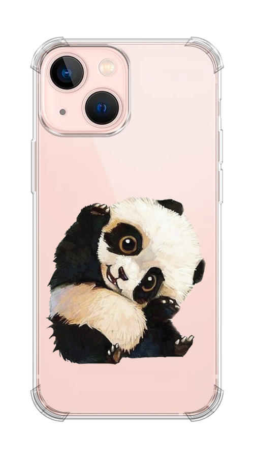 Противоударный силиконовый чехол на Apple iPhone 13 mini / Айфон 13 мини с рисунком Большеглазая панда