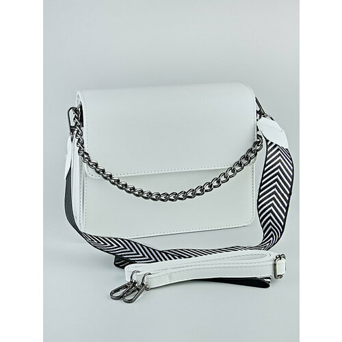 фото Сумка кросс-боди lotoc r1zenbag, фактура гладкая, белый