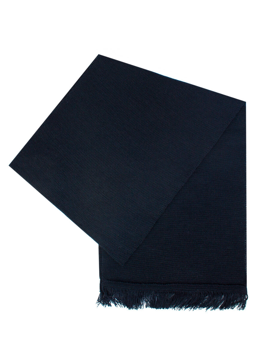фото Кашне шарф полушерстяной размер 120 х 20 см цвет синий