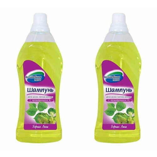 Волшебная пена, Шампунь для всех типов волос, Горная липа, 1000 мл, 2 шт