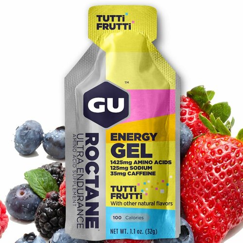 фото Гель питьевой gu energy gu roctane energy gel 35mg caffeine 1 стик x 32 г, тутти-фрутти