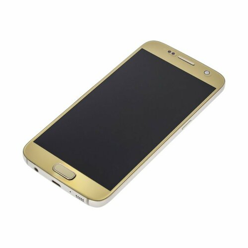 Дисплей для Samsung G930 Galaxy S7 (в сборе с тачскрином) в рамке, золото, AAA дисплей для samsung a500 galaxy a5 в сборе с тачскрином золото aaa