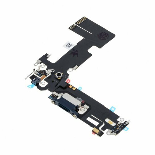 Шлейф для Apple iPhone 13 + разъем зарядки/гарнитуры + микрофон, AAA, черный шлейф соеденительный для apple iphone 8 plus на разъем зарядки микрофон черный premium