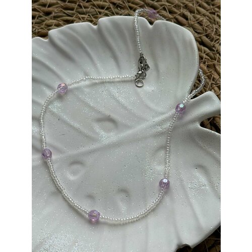 Чокер SOROKA, бисер, длина 38 см, бесцветный