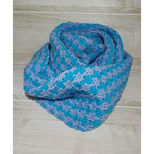 фото Шарф ,180х24 см, синий, голубой salotto dei pupazzi