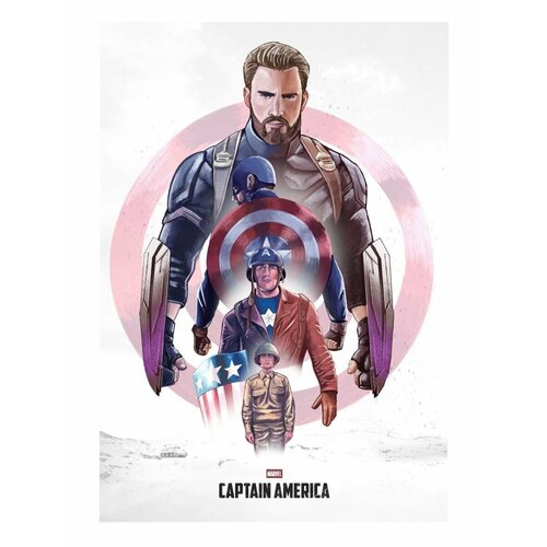 Плакат Капитан Америка, размер 32х45см