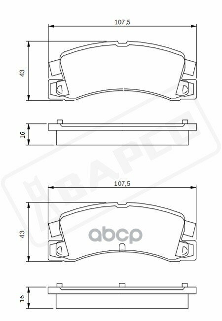 Колодки Тормозные Ди BAPCO арт. BP0027