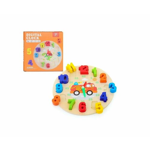 Часы с объемными вкладышами часы секундные познавательные цветные игрушки для детей раннее дошкольное учебное пособие детские деревянные часы монтессори игрушка