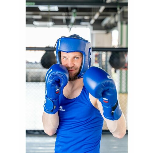 Шлем TITAN (одобрены ФРБ) искусственная кожа боксерский (M / 54-56) форма boybo titan размер s синий
