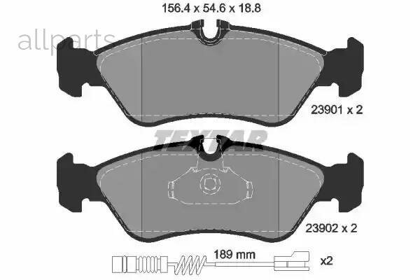 TEXTAR 2390101 Колодки задние MB 2/3/4T-Sprinter/VW LT 28-46 II 96-06 TEXTAR 2390101