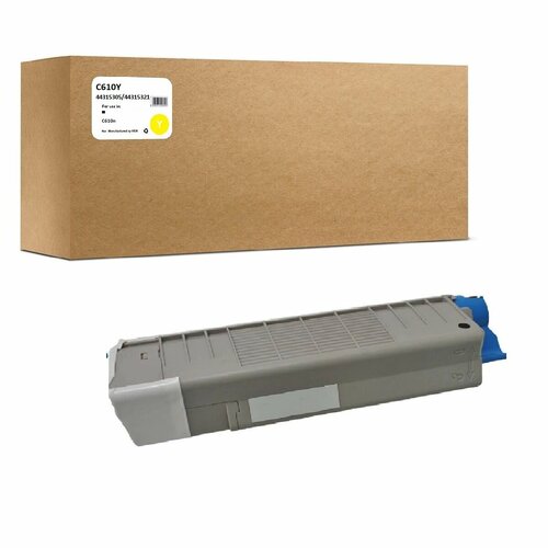 Картридж C610Y 44315305/44315321 для OKI C610n 6K Yellow Compatible (совместимый) картридж printlight 44315305 44315321 610y желтый для oki