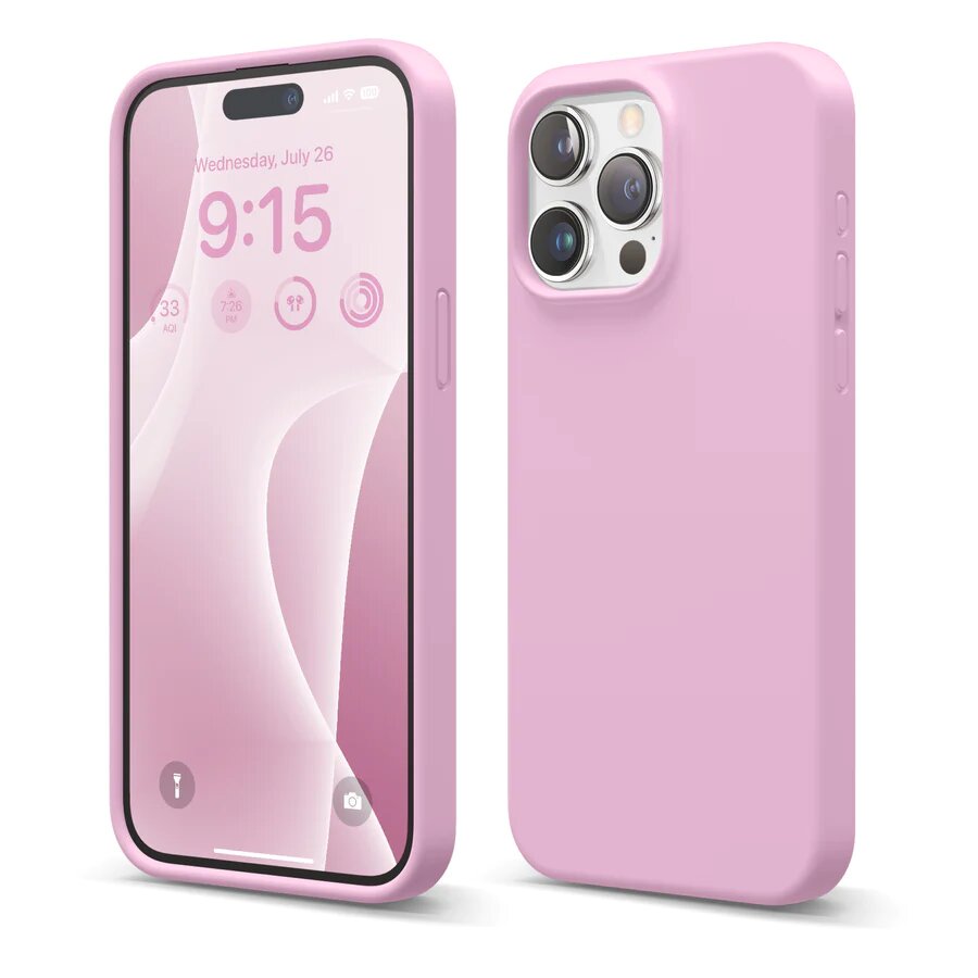 Elago для iPhone 15 Pro Max чехол Soft silicone (Liquid) Hot Pink