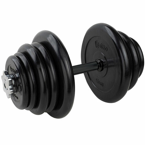 Гантель разборная обрезиненная 25,5 кг Voitto - d31, Комплектация №2 с обрезиненной ручкой