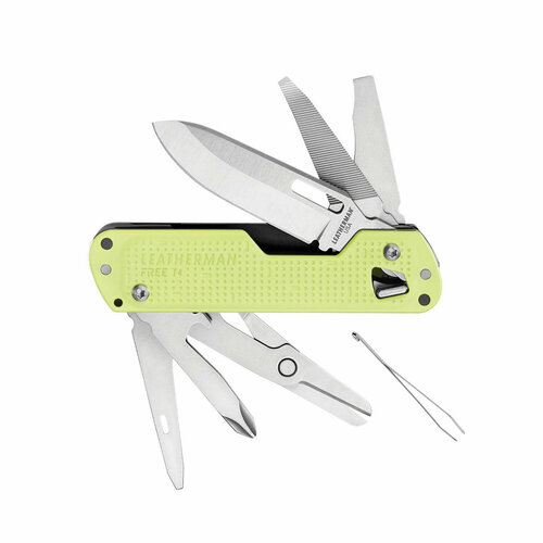 Мультитул Leatherman Free T4, 12 функций, желтый мультитул leatherman free t4 12 функций бирюзовый 832867