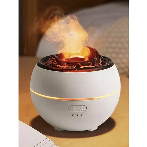 Увлажнитель воздуха Вулкан круглый аромадиффузор с подсветкой белый 299900₽