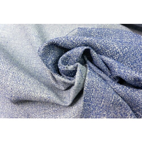 Ткань Костюмный твид сине-голубой. Ткань для шитья ткань твид костюмный шерстяной dr1218 placid для пошива женского бомбера 1 метр