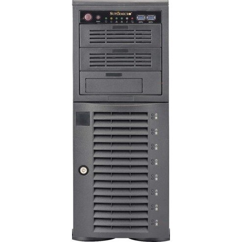 Шасси серверное NEW Supermicro Super Workstation 4U Tower 740A-T no CPU(2)Scalable/TDP 270W/ no DIMM(16)/SATARAID HDD(8)LFF/3x5,25/2x1GbE/6xFHHL,M2/1200W (SYS-740A-T) - фото №9