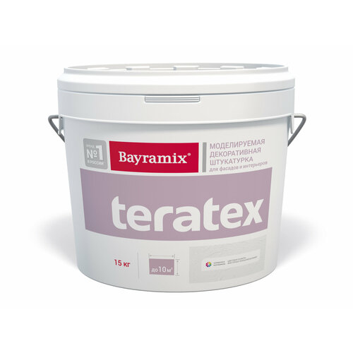 Декоративная штукатурка (эффект крупная шуба) Bayramix Teratex, 15 кг штукатурка декоративная латек шуба 2 15 кг
