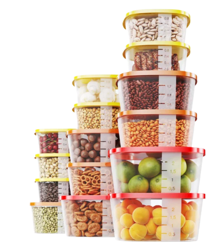 Пластиковый контейнер для еды и хранения продуктов, набор 15 шт.