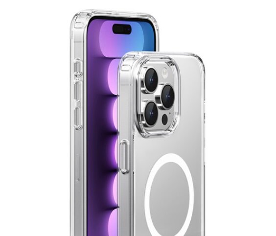 Чехол для iPhone 15 Pro 6.1" c MagSafe, Recci Crystal Case Full Protection, Прозрачный