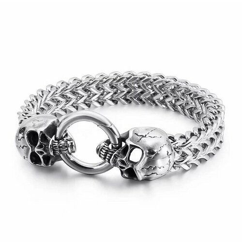 Браслет-цепочка Sharks Jewelry, размер 23 см, серебристый браслет цепочка sharks jewelry металл размер 23 см серебряный