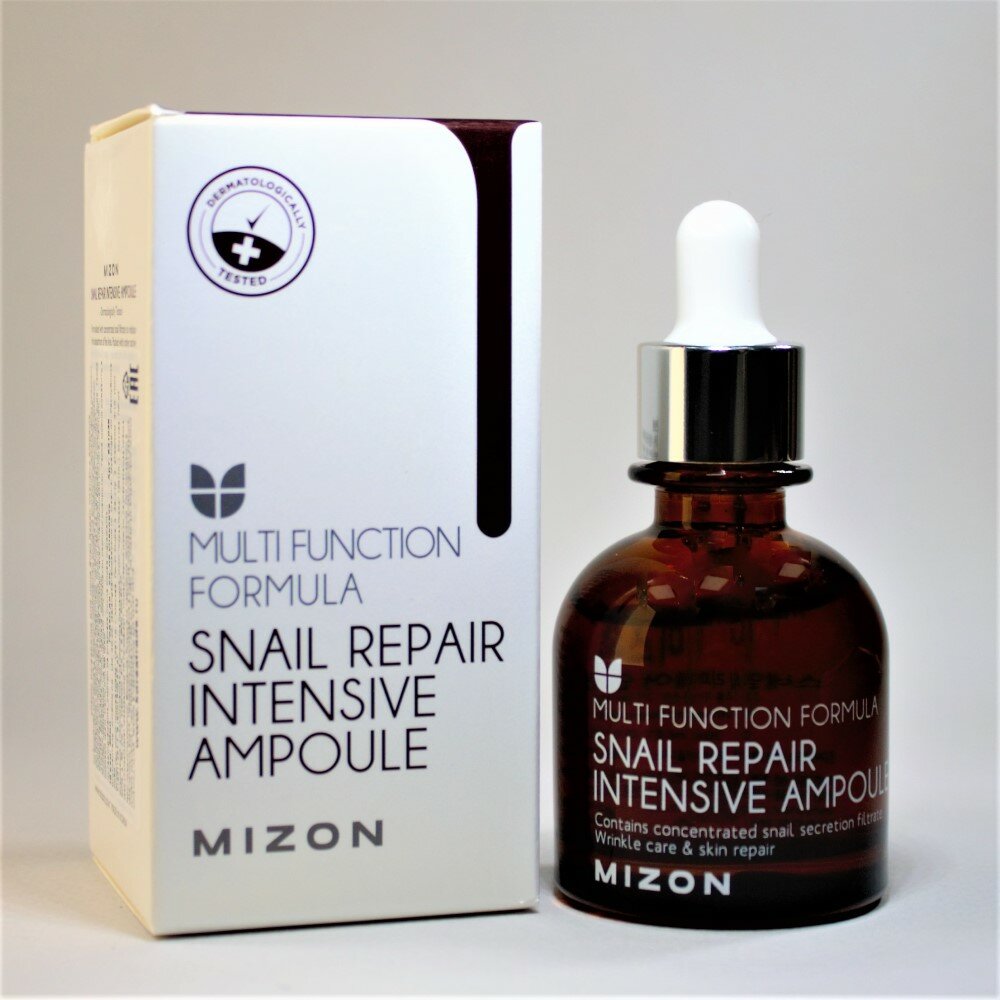 Концентрированная улиточная сыворотка для лица Mizon Snail Repair Intensive Ampoule - фото №20