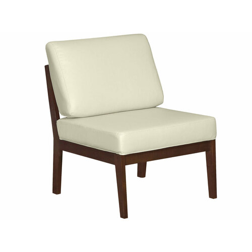фото Кресло массив мягкое ткань серый, крем, орех - цена за 1 п. м, ширина 140 см мебелик
