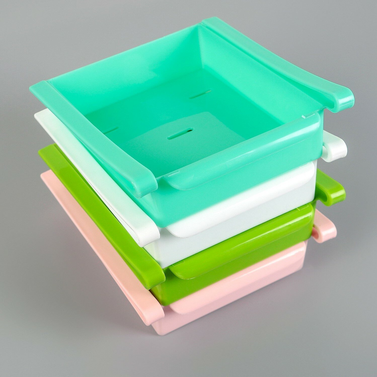 Полка-органайзер подвесная для холодильника 22×20×7 см зеленая - фотография № 3