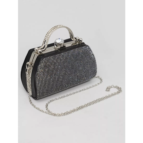 фото Сумка клатч kyle, фактура зернистая, черный