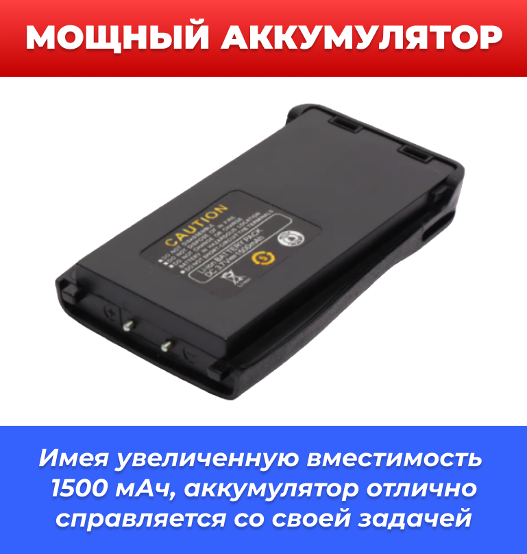 Аккумулятор для рации Baofeng OT-RCK02, для моделей 666/777/888/999