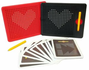 Доска магнитная Mini Magpad для рисования магнитами (380 шариков) с карточками
