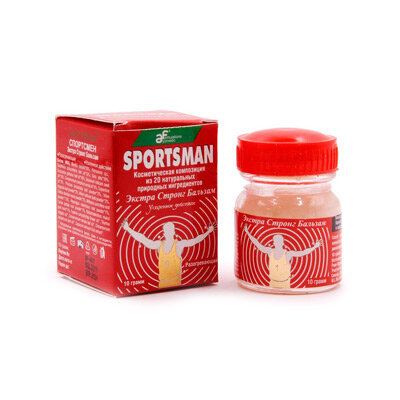 Бальзам для мышц и суставов Экстра Стронг Спортсмен Sportsman Ayurvedic Formulations 10 гр.