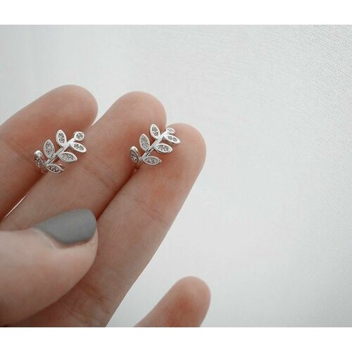 Серьги каффы , серебряный