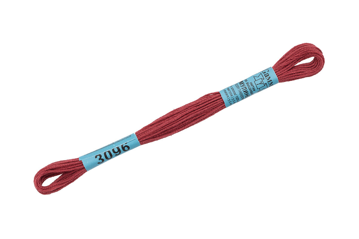 Мулине GAMMA нитки для вышивания 8м. 3096 темно-розово-бежевый, 1 штука.