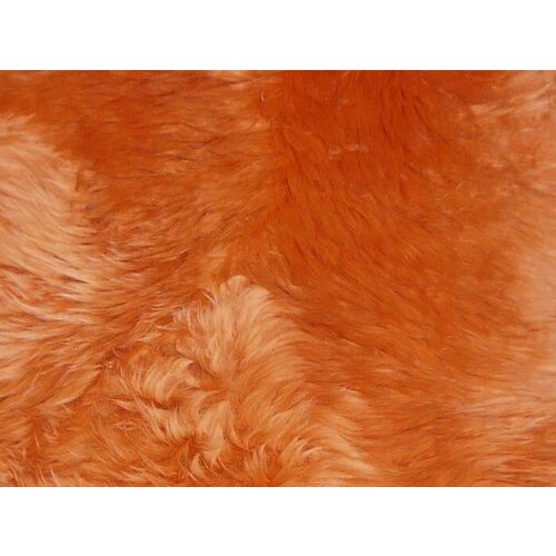 HWIT CO LTD Ковер-накидка из натуральной овчины десятишкурная оранжевая 10SS 2001 1.9x2.15 м.
