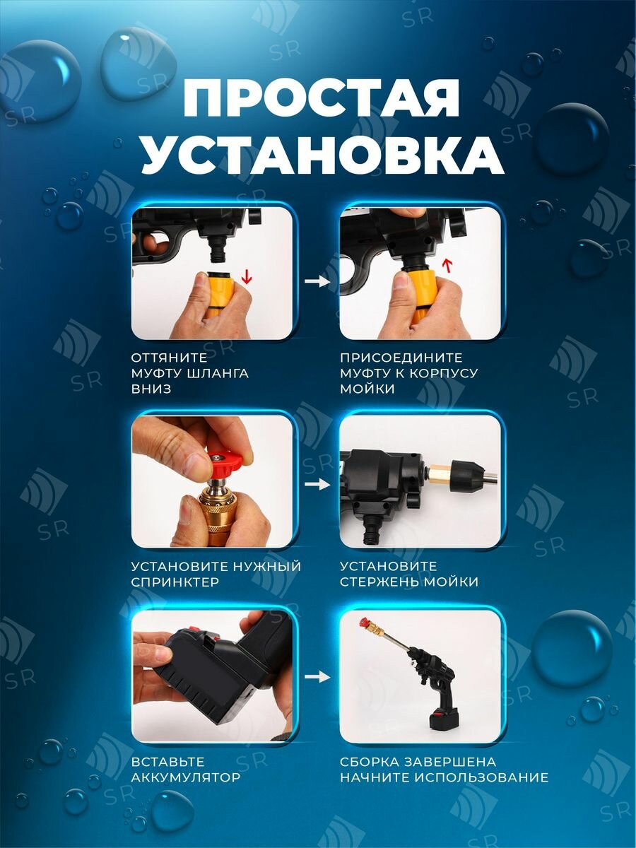 Автомойка высокого давления аккумуляторная — фото 4