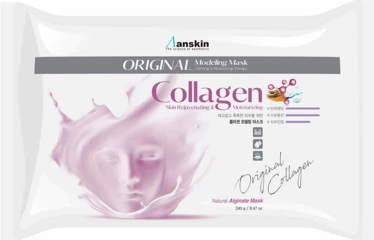 Маска альгинатная с эффектом лифтинга и увлажнения Anskin Collagen Modeling Mask, 240г