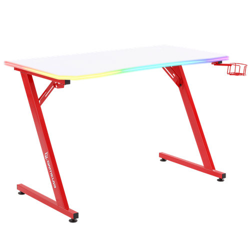 Стол компьютерный GAMELAB Monolith White&Red
