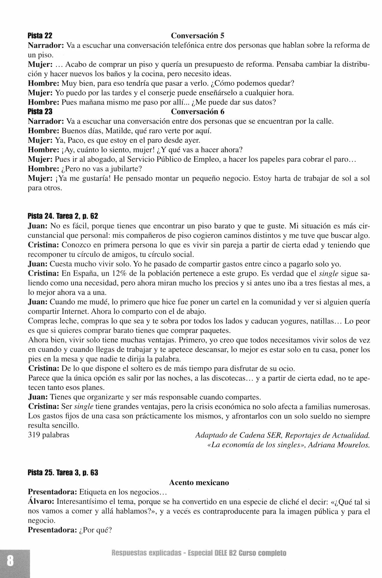 Especial DELE B2 curso completo. Libro de respuestas explicadas y transcripciones - фото №8