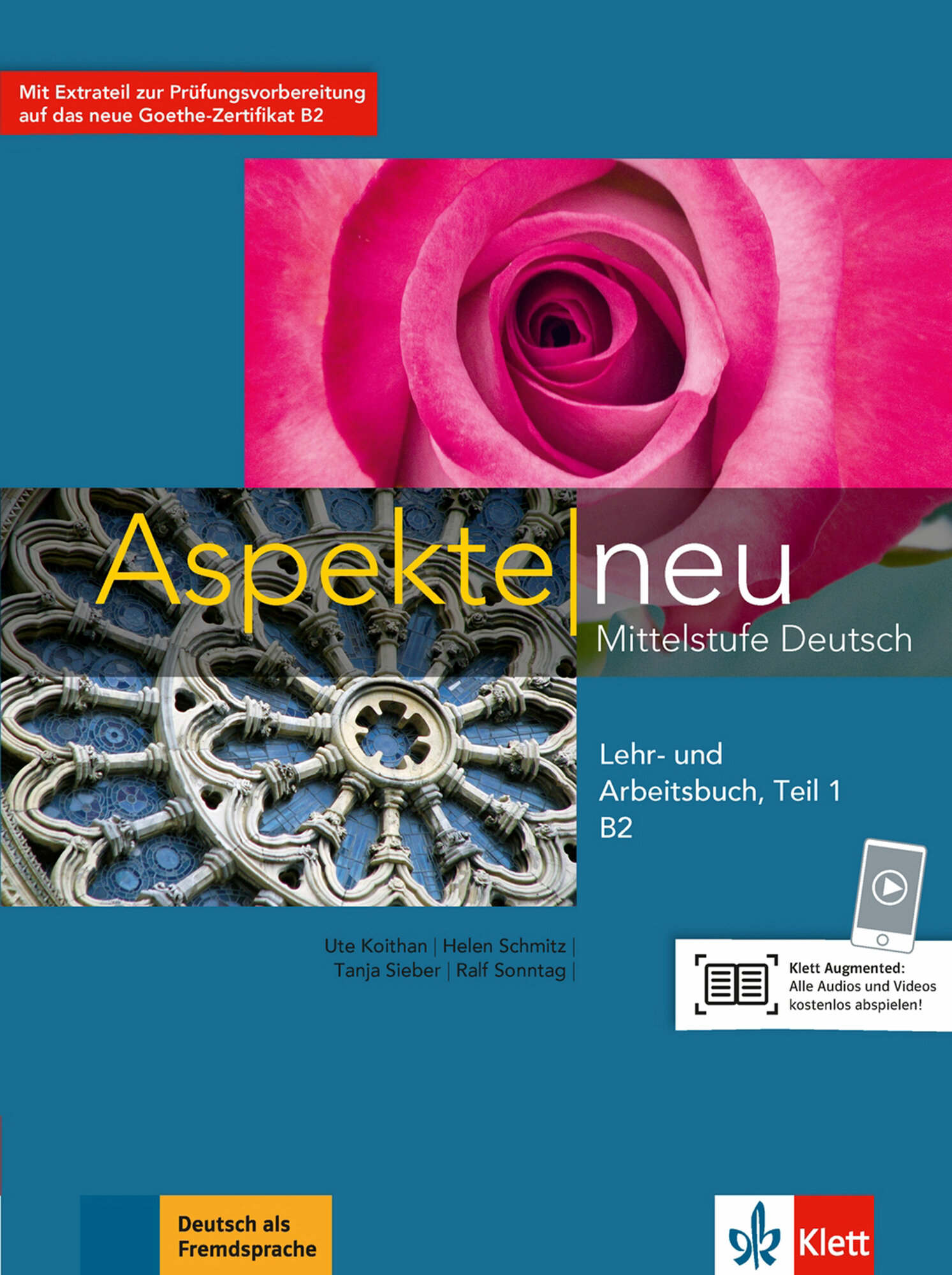 Aspekte neu. B2. Lehr- und Arbeitsbuch. Teil 1. Mittelstufe Deutsch (+CD) / Учебник