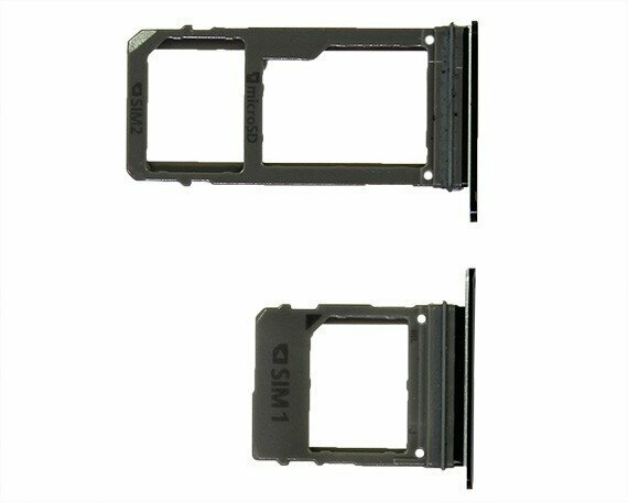 Держатель (лоток) SIM карты и Micro SD для Samsung Galaxy A5 A520F, A7 2017 A720F черный — фото 3