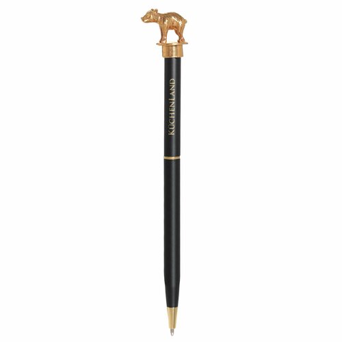 Ручка шариковая, 14 см, с фигуркой, сталь, черная, Медведь, Draw figure ручка шариковая зайка с выбором цвета чернила 10 цветов с фигуркой 3 штуки