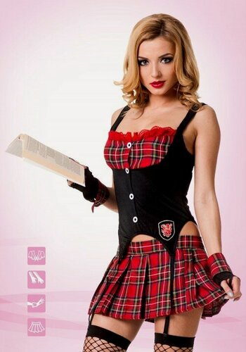 Изображение товара Игровой костюм "Школьница" F02119, с кружевом, размер 46/48, Россия