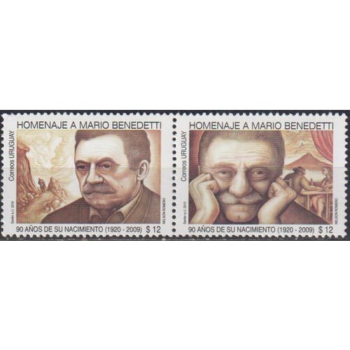 Почтовые марки Уругвай 2010г. 90 лет со дня рождения Марио Бенедетти Журналисты MNH