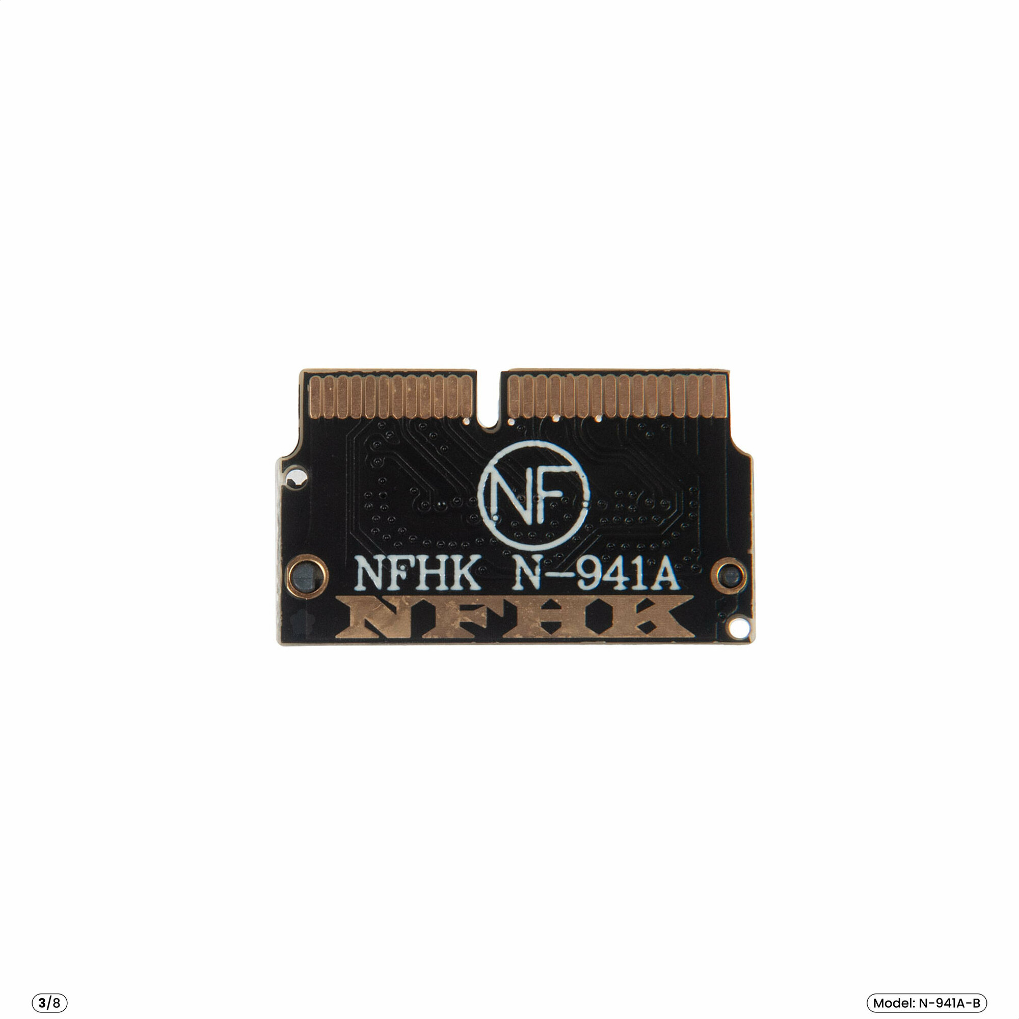 Адаптер-переходник для SSD M.2 2280 PCI-E NVMe в разъем 12+16 pin MacBook Air 11/13", Pro Retina 13/15", iMac 21.5/27", Mac Pro, 2013-2019, N-941A-B — фото 3