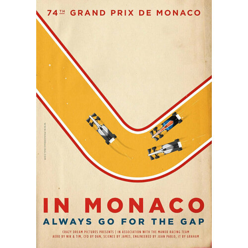 Постер (плакат) «F1 74TH Grand Prix De Monaco» 60x90 см.