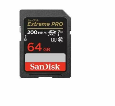 Карта памяти 64Gb SanDisk Extreme Pro SDXC UHS-I U3 V30 (200/90 MB/s)