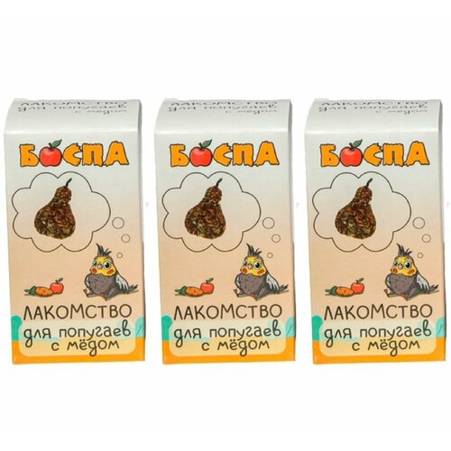 Боспа Лакомство для попугаев Груша с медом 3 шт 3 уп 561₽