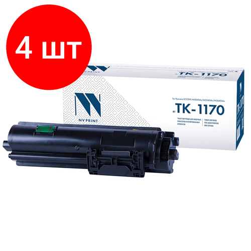 Комплект 4 шт, Картридж лазерный NV PRINT (NV-TK-1170) для KYOCERA ECOSYS M2040dn/M2540dn/M2640idw, ресурс 7200 стр. картридж nv print tk 1140 для kyocera 7200 стр черный